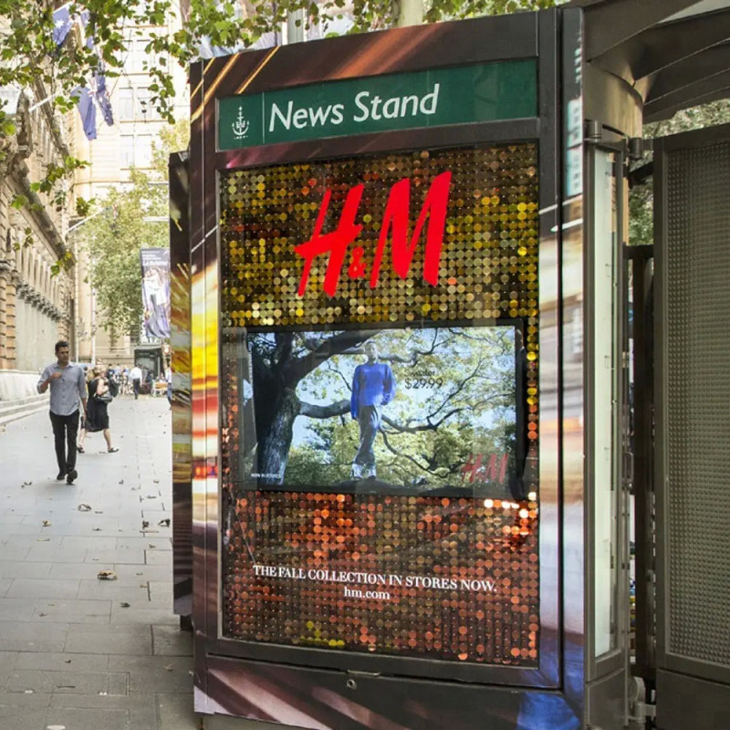 Dalles sequins pour présentoir H&M