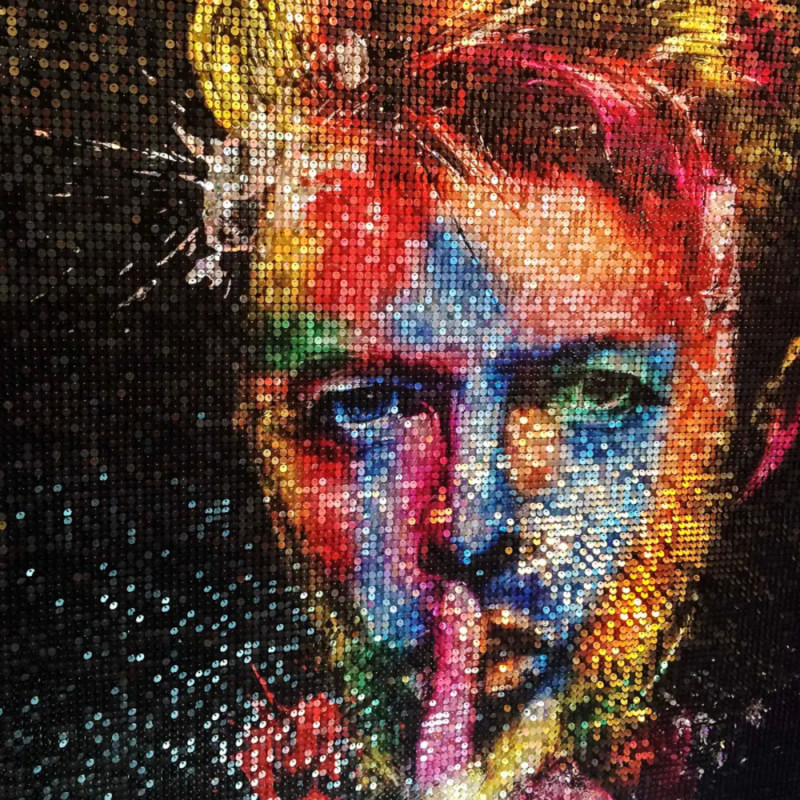 Tableau de David Bowie en Sequins
