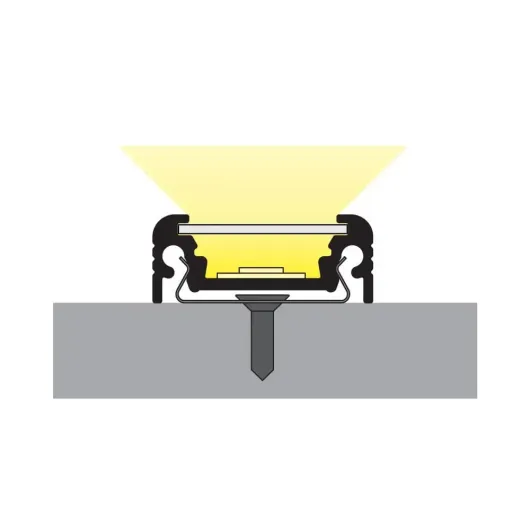 Réglette LED aluminium large pour pose en saillie