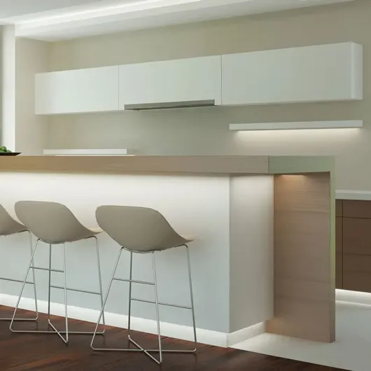 Profilé LED large idéal pour la cuisine et la chambre