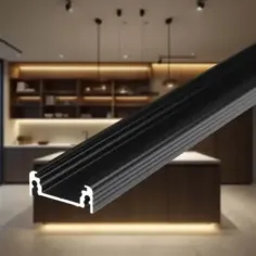 Profilé LED noir large pour ruban LED 14mm