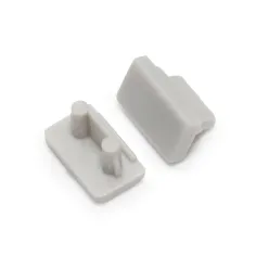 Bouchons gris pour profilé LED extra plat – Finition propre