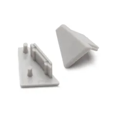 Bouchons gris – Finition d’angle propre pour profilé LED