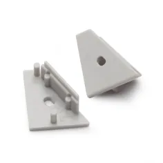 Bouchons gris – Finition d’angle pour profilé LED XL