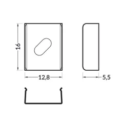 Clips de fixation pour profilé LED extra plat 2