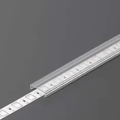 Diffuseur à clipser transparent pour profilé LED à poser en surface