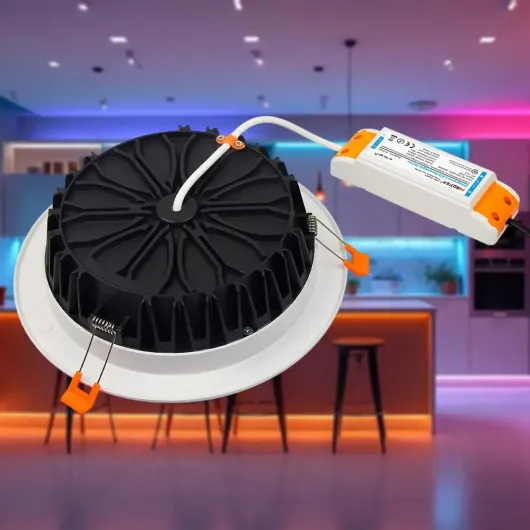Spot LED encastrable connecté RGB+CCT plafond MiBoxer